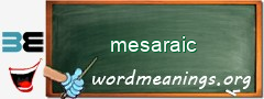 WordMeaning blackboard for mesaraic